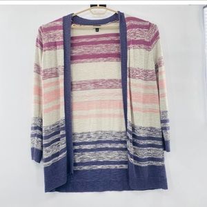 Cream/Purple Cardigan Sweater Size 0